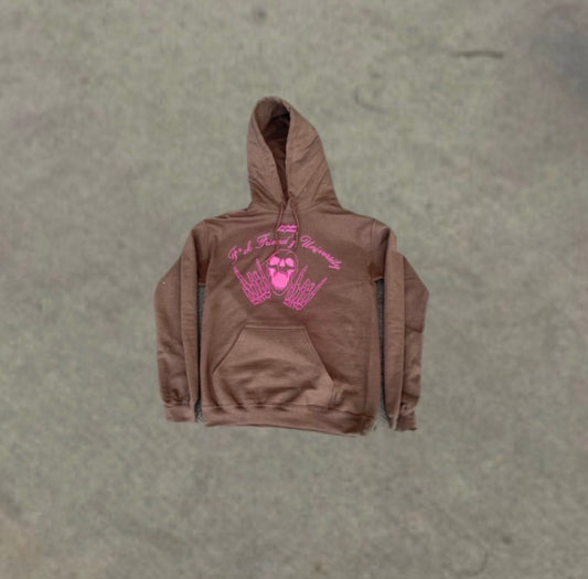 Brown & Pink F*ck Friend’s University Pull Over