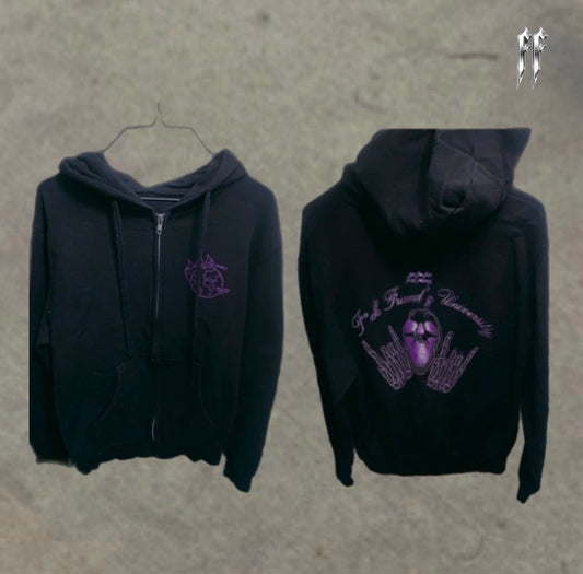 OTWFF Black & Purple University Zip Up