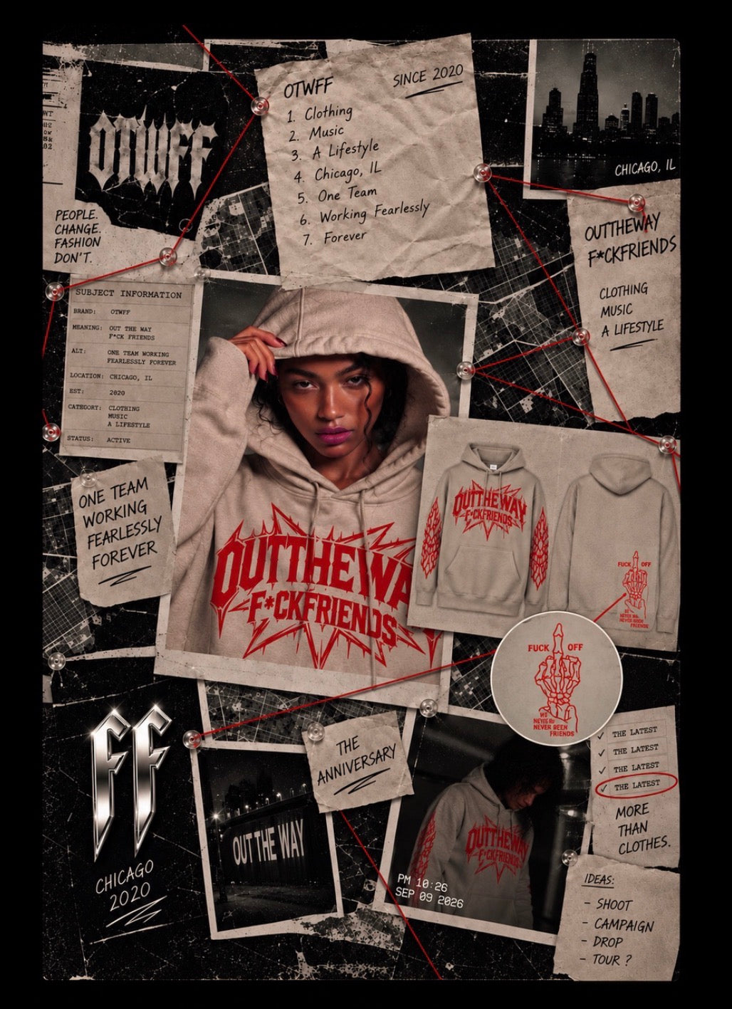The Anniversary Hoodie (Cream|Red)