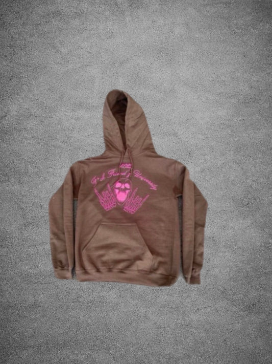 OTWFF Brown & Pink University Pull Over