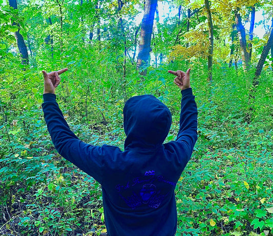 Black & Purple F*ck Friend’s University Zip Up